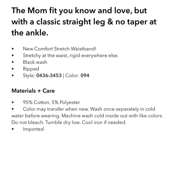 American Eagle Black Ripped Mom Jean - Picture 6 of 7